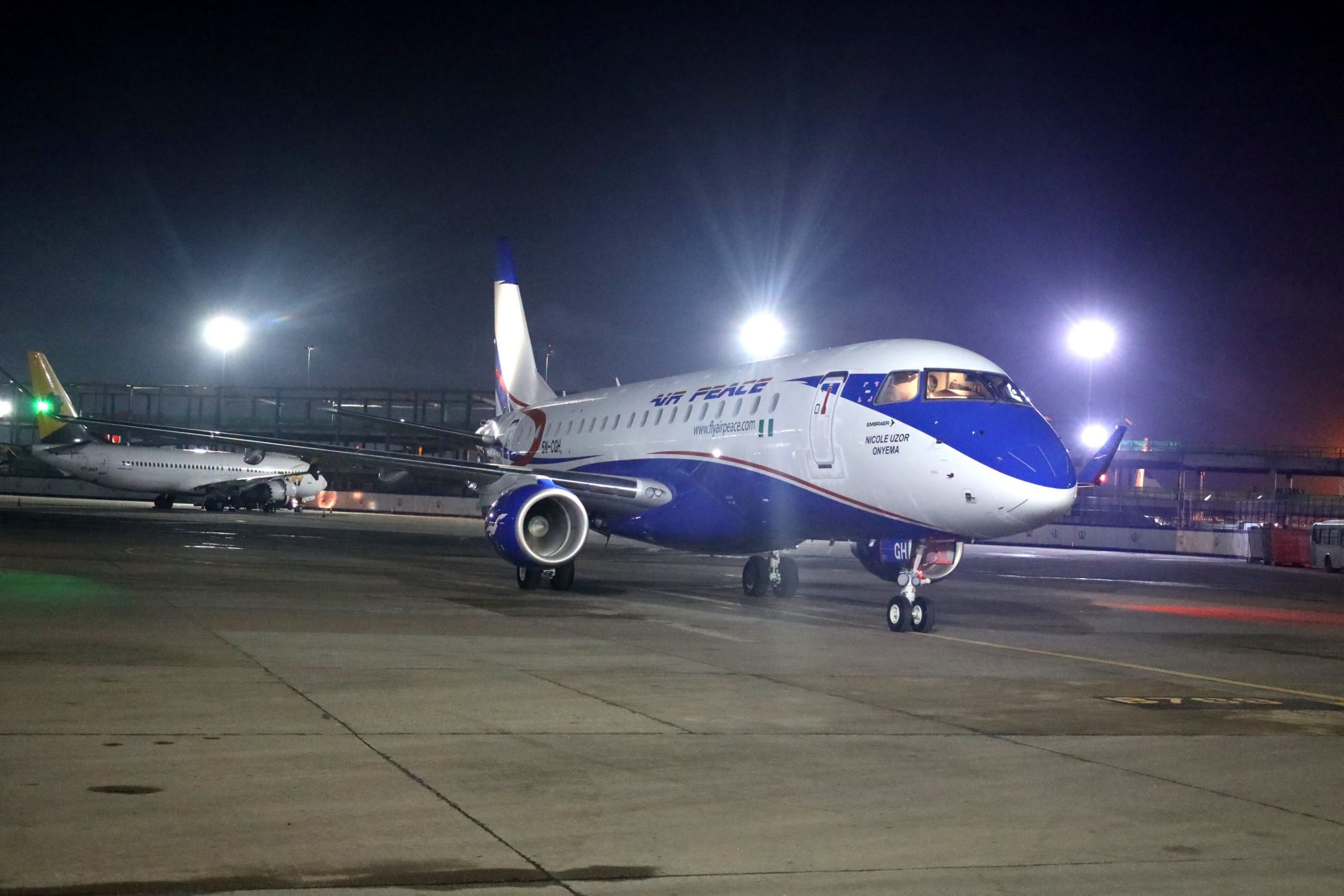 Air Peace mbraer E175 aircraft,