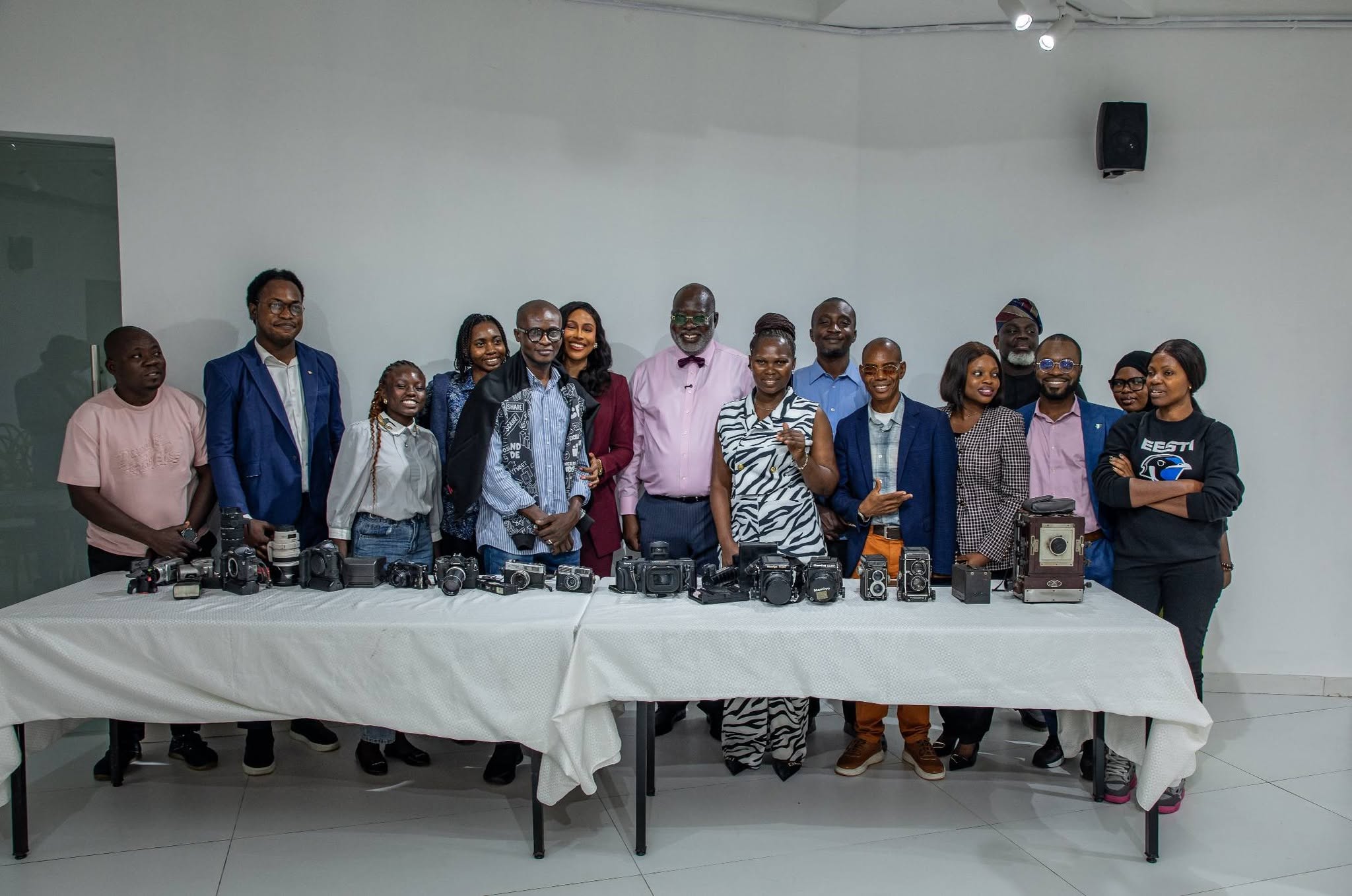 Dayo Adedayo the founder of the DAP Experience Centre with the students