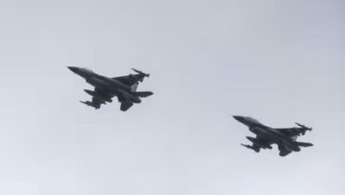 F-16 fighter jets were scrambled.