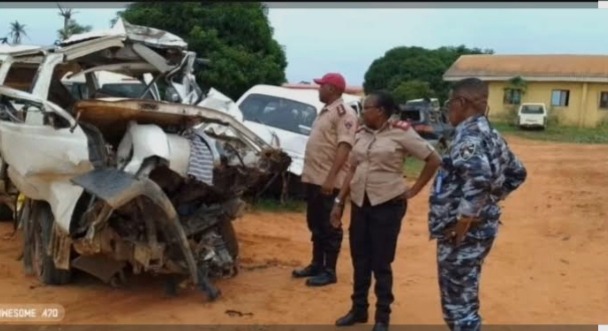 Night Horror in Anambra: 8 Killed as Bus Slams Into Tanker