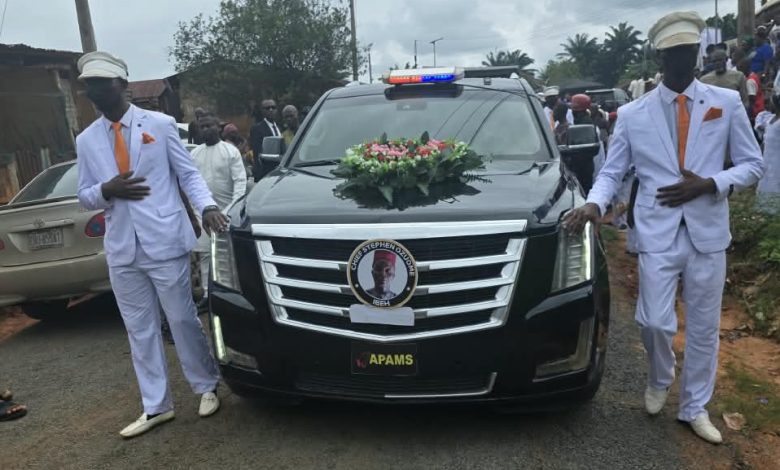 Igbo Billionaire Onwa Global Buries Father With High-End Copper Casket in Imo
