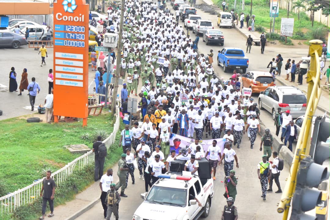 Lagos Police Lead Youth Peace Walk, Launch Campaign Against Political and Digital Thuggery