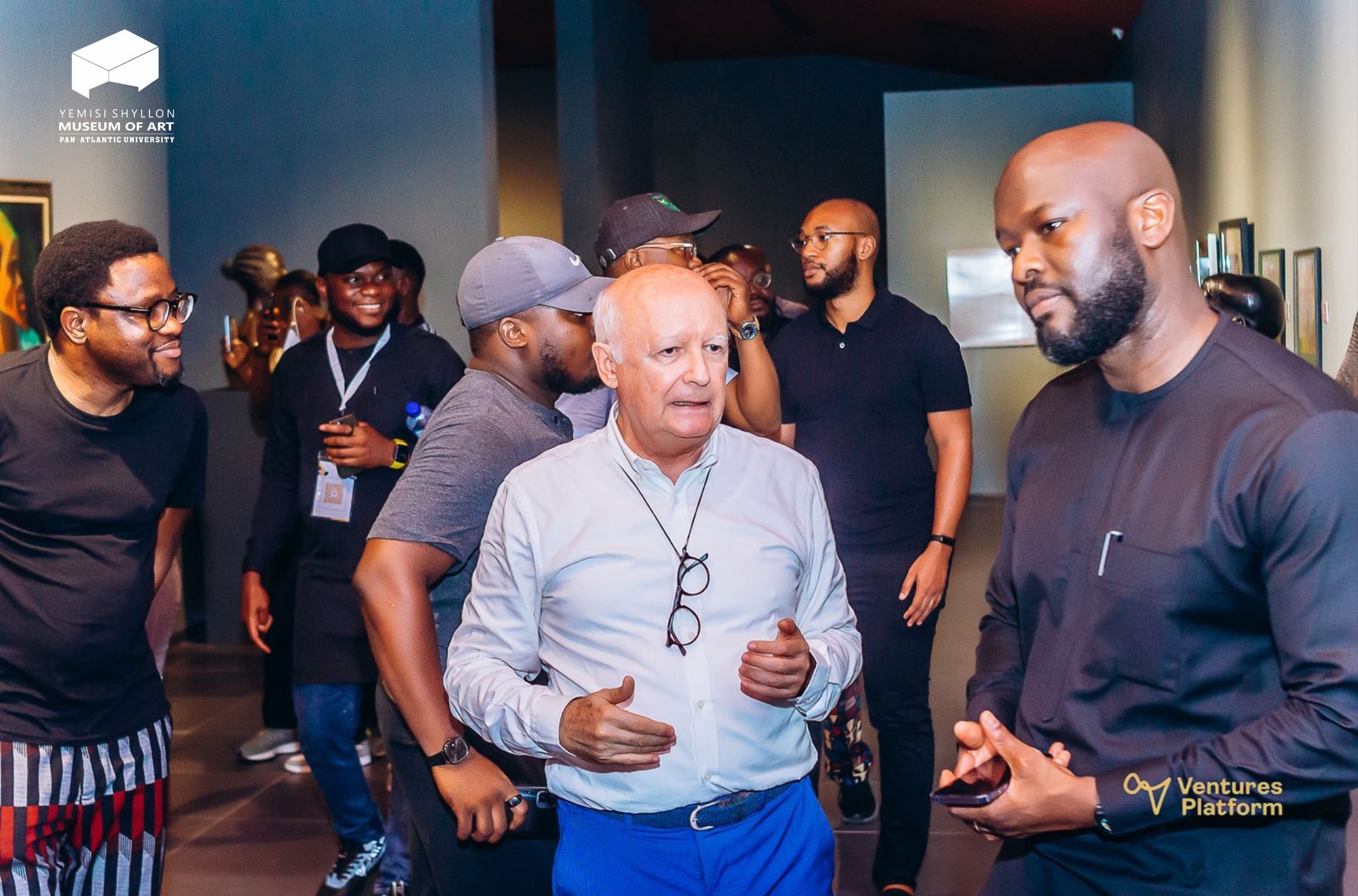 <strong> YSMA Director, Jess Castellote, in a conversation with the Founder and General Partner of Ventures Platform, Kola Aina, during a Courtesy Visit and Tour of the YSMA</strong>