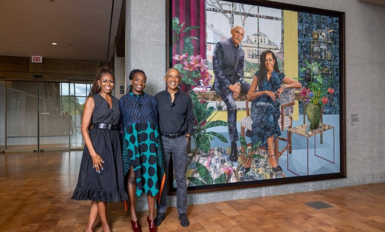 Nigerian-Born Artist Njideka Akunyili-Crosby Paints First Official Portrait of Barack and Michelle Obama