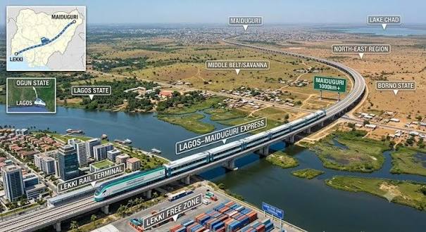 The Federal Government has unveiled plans for a 360km/h high-speed rail line linking Lagos to Maiduguri, promising faster travel across Nigeria.