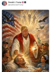 Trump AI image Jesus controversy