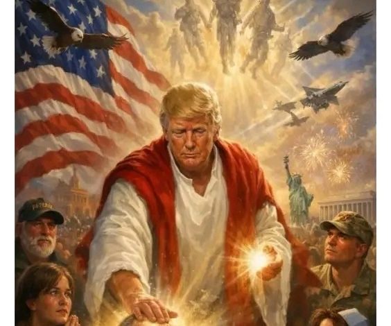Trump AI image Jesus controversy