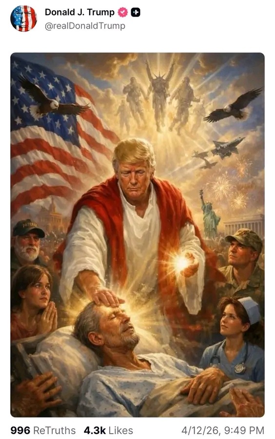 Trump AI image Jesus controversy