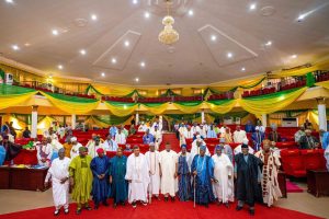Ogun State, Governor His Execellency Dapo Abiodun group photograph with the traditional rulers