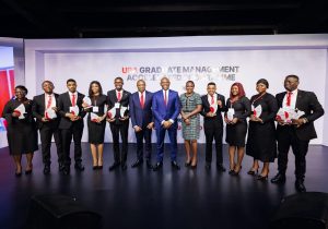Tony Elumelu with the Management Team